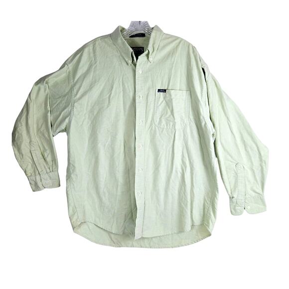 Chaps Ralph Lauren Men's Size XL Long Sleeve Button Up Mint Green Preppy #728 - Picture 1 of 6